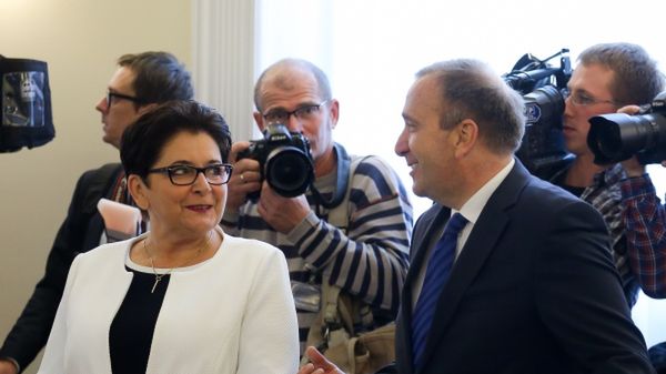 Teresa Piotrowska i Grzegorz Schetyna