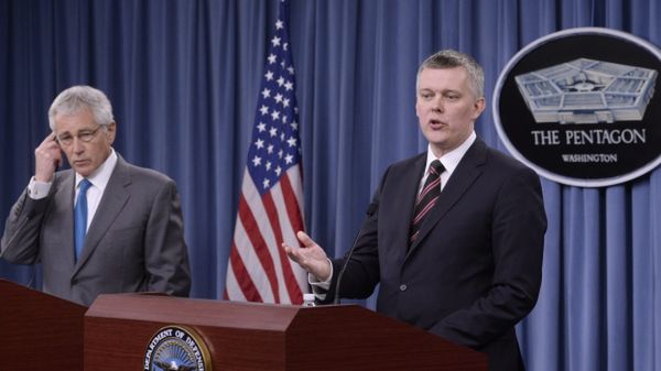 Od lewej: Chuck Hagel i Tomasz Siemoniak