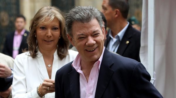Juan Manuel Santos z żoną