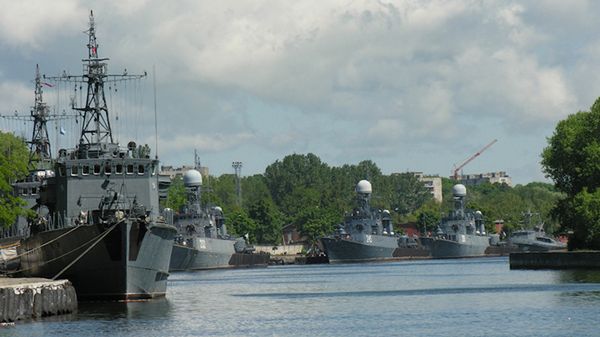 Okręty Floty Bałtyckiej w Bałtyjsku w obwodzie kaliningradzkim