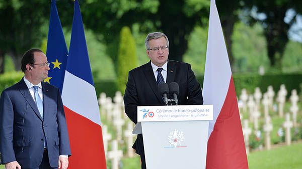 Prezydenci Polski i Francji Bronisław Komorowski i Francois Hollande