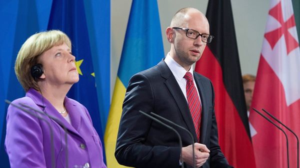 Angela Merkel i Arsenij Jaceniuk