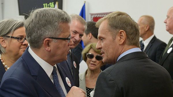 Prezydent Bronisław Komorowski i premier Donald Tusk