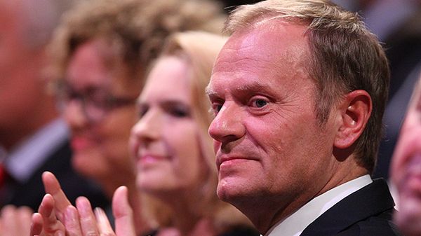 Donald Tusk podczas uroczystości