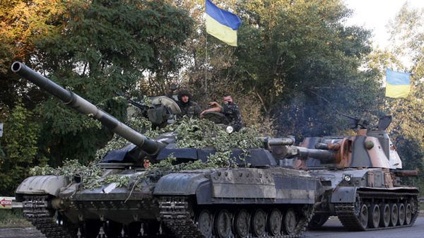 Ukraińskie wojsko w okolicach Ługańska