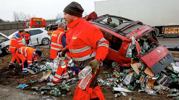 Wypadek polskiego samochodu w Norwegii