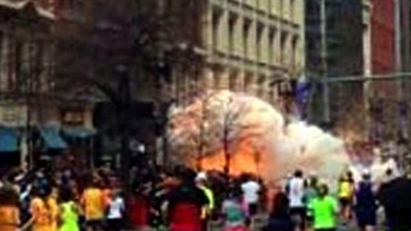 Kadr, pokazujący chwilę, w której doszło do eksplozji