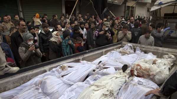 Ciała 65 cywili wyłowione pod koniec stycznia z rzeki Quweiq w Syrii