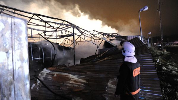 Z pożarem walczy ponad 20 zastępów straży pożarnej z Polski i Niemiec