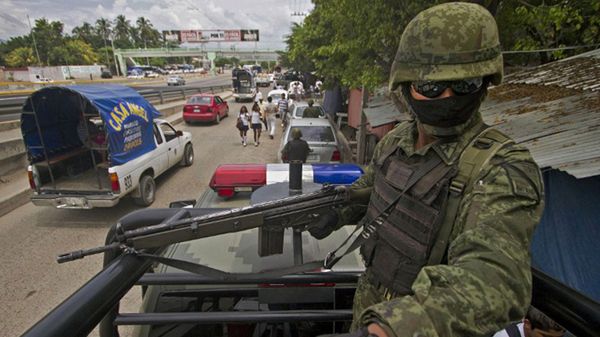 Meksykański żołnierz w Acapulco