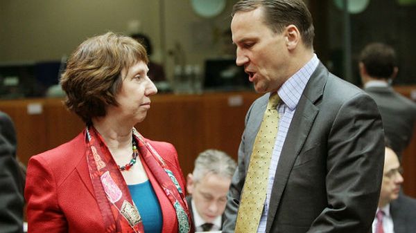 Catherine Ashton i Radosław Sikorski