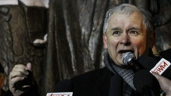 Jarosław Kaczyński podczas marszu "Wolności, Solidarności i Niepodległości"