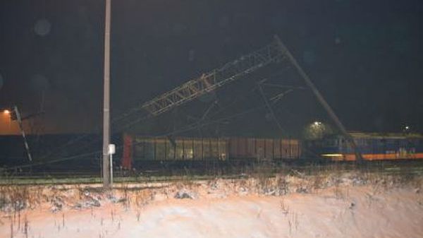 Wypadek kolejowy pociągu towarowego w Poraju