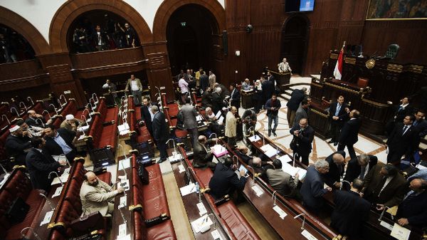 Członkowie egipskiej konstytuanty podczas prac nad nową ustawą zasadniczą