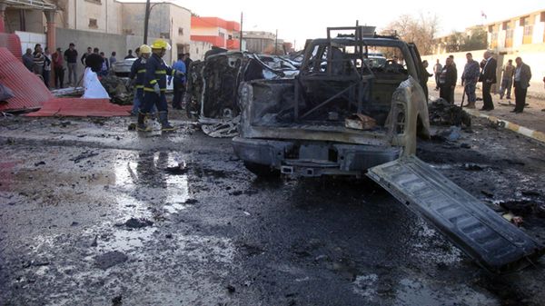 Miejsce zamachu w Kirkuku