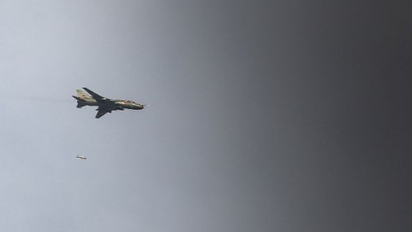 Samolot szturmowo-bombowy Su-22 syryjskich sił powietrznych
