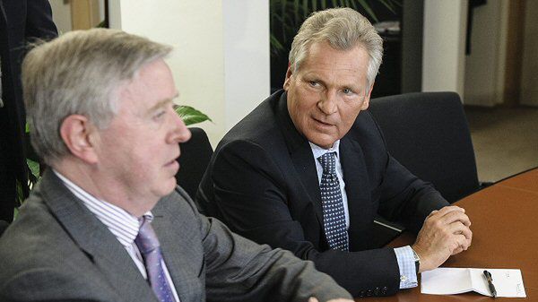 Pat Cox i Aleksander Kwaśniewski