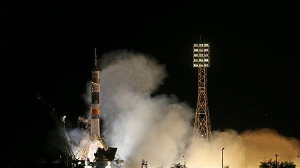 Start rakiety Sojuz w kierunku ISS