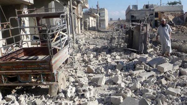 Zniszczenia w Al-Kusajr