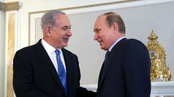 Benjamin Netanjahu i Władimir Putin
