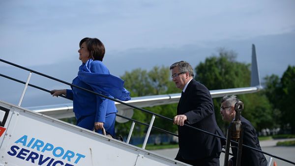 Prezydent Bronisław Komorowski z żoną Anną