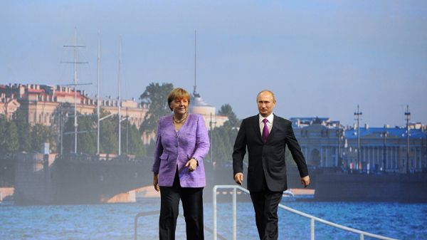 Angela Merkel i Władimir Putin