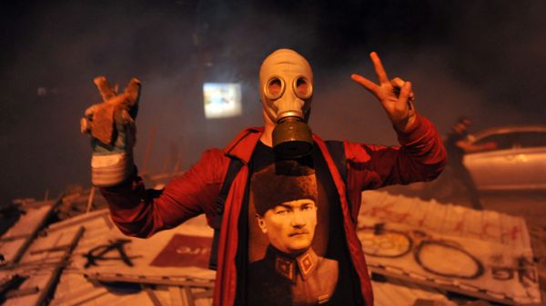 Uczestnik starć w Stambule