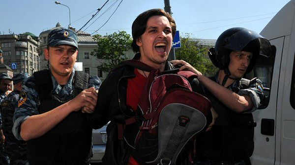 Zatrzymanie przeciwnika Putina w Moskwie