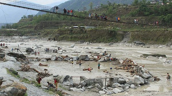 Pozostałości zatopionej wioski