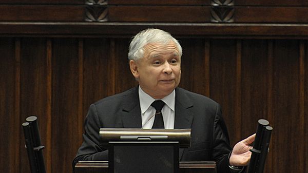 Jarosław Kaczyński podczas debaty w sejmie