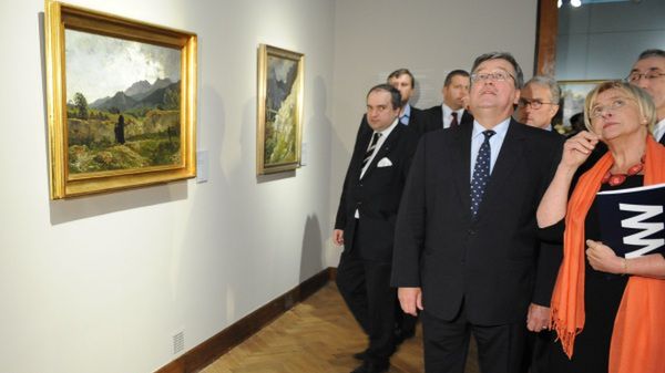Prezydent Bronisław Komorowski podczas uroczystego otwarcia Muzeum Narodowego