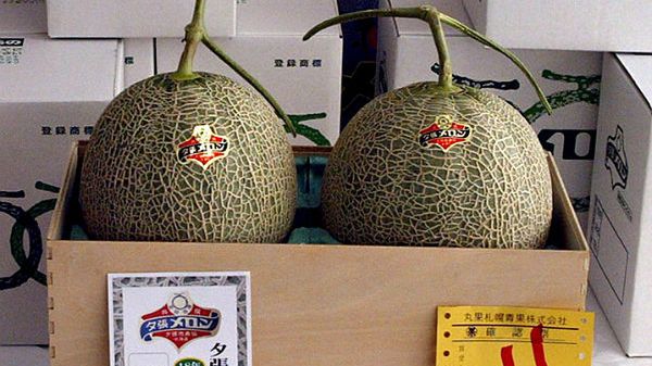 Para melonów Yubari sprzedana w 2006 r. za 800 tys. jenów (5,600 euro)