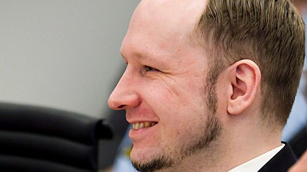 Anders Breivik podczas procesu