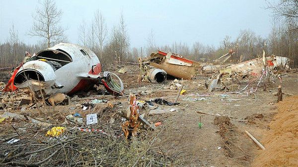 Wrak prezydenckiego Tu-154M pod Smoleńskiem