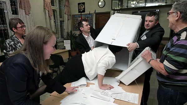 Liczenie wyborczych głosów w Rosji