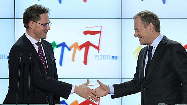 Premier RP Donald Tusk i premier Finlandii Jyrki Katainen