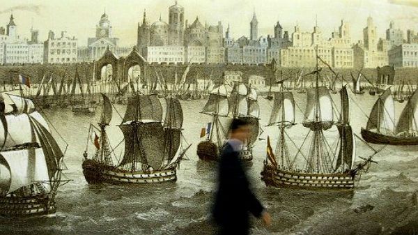 Wystawa o bitwie pod Trafalgarem w muzeum Cadiz w Hiszpanii