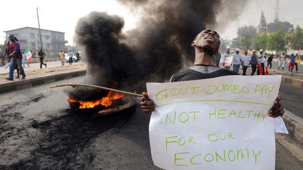 Antyrządowy protest w Lagos