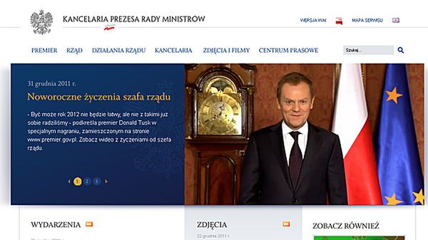 Drobna wpadka kancelarii premiera