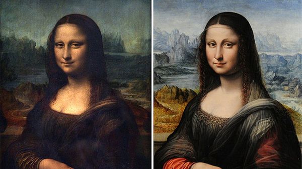 Po lewej "Mona Lisa" Leonarda da Vinci, po prawej obraz ze zbiorów muzeum Prado