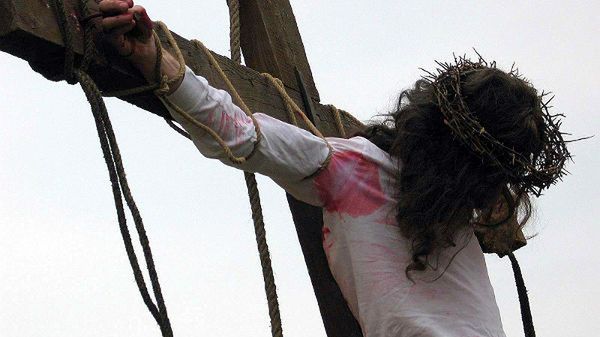 Plenerowe Misterium Męki Pańskiej w Kalwarii Pacławskiej na Podkarpaciu (zdj. arch.)