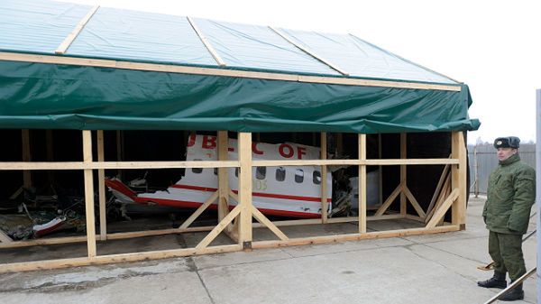 Lotnisko Siewiernyj. Wrak samolotu prezydenckiego TU-154M