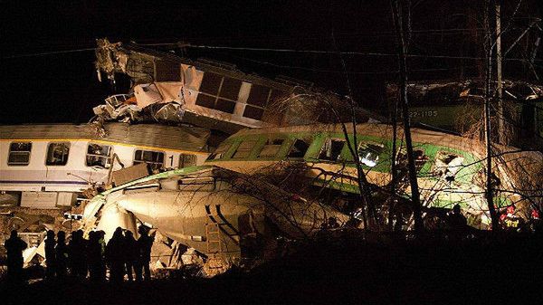 Miejsce katastrofy kolejowej w Szczekocinach