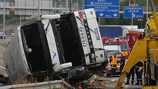Wypadek polskiego autokaru pod Miluzą we Francji