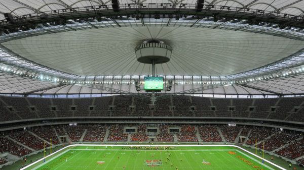 Stadion Narodowy podczas meczu futbolu amerykańskiego