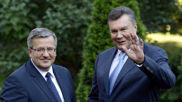 Prezydent Bronisław Komorowski i prezydent Ukrainy Wiktor Janukowycz