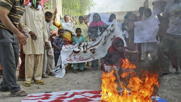 Antyamerykański protest w Pakistanie