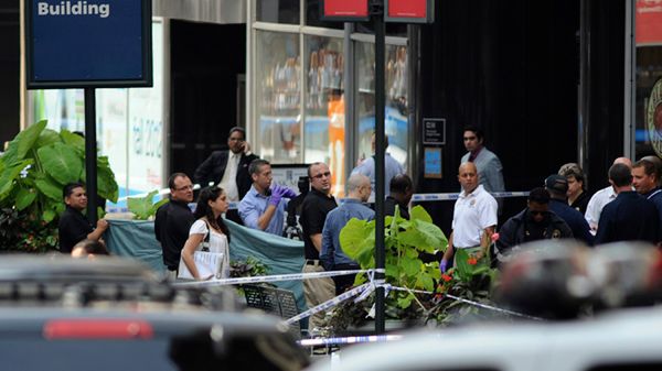 Miejsce tragedii w samym centrum Nowego Jorku