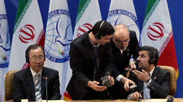 Ban Ki Mun i Mahmud Ahmadineżad