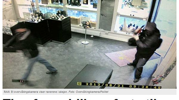 Brutalny napad na sklep jubilerski w Trondheim